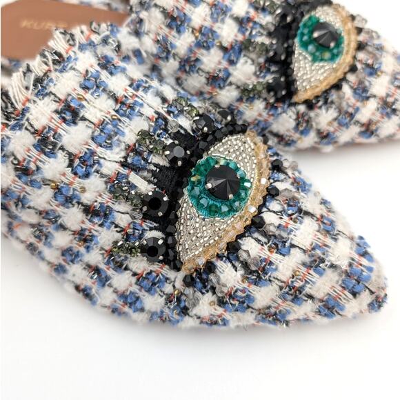 Kurt Geiger London Olive Eye Mule Pointed Toe Women's White Size US5 EU35.5 - Picture 10 of 11